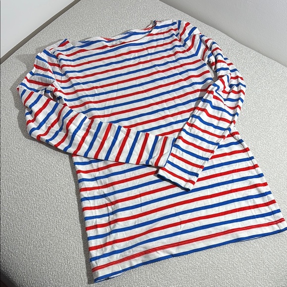 J. Crew Tops - J. Crew Red, White, and Blue Striped Long Sleeve Tee